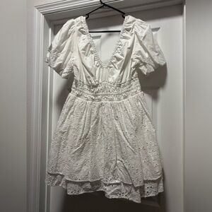 Lilly Pulitzer White Eyelet Romper Dress Sz 12
